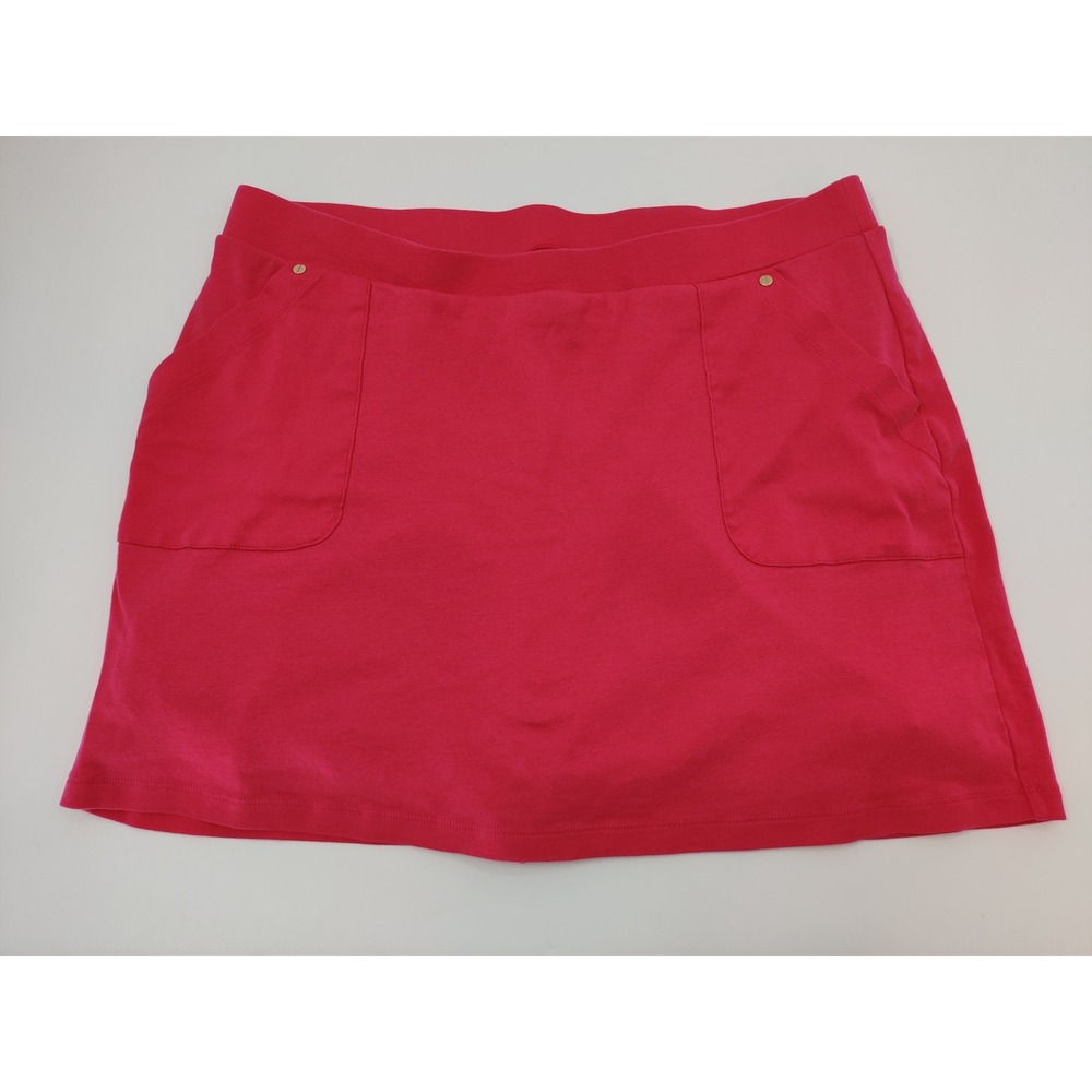 Jones New York Signature XL Skort Pink Gold‎ Accents Pockets Golf Casual
